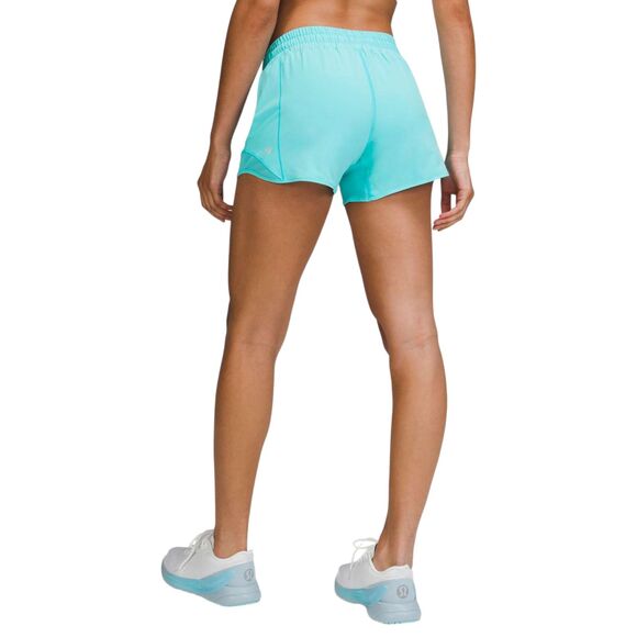 Lululemon Hotty Hot Low-Rise Lined Short 4" Electric Turquoise - Picture 7 of 9